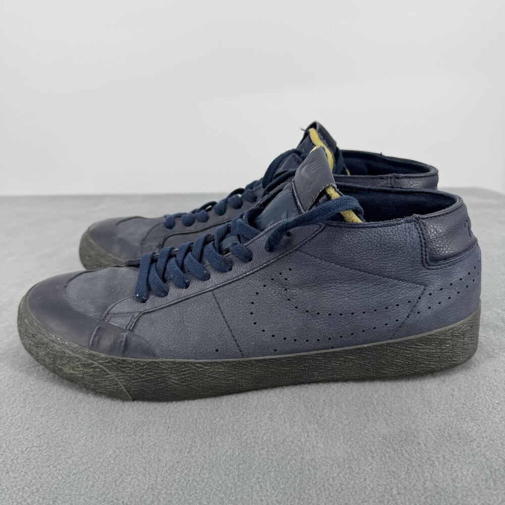 Nike SB Blazer Chukka Shoes Mens Size 11‎ Blue Leather Skate Sneakers AV3529-440